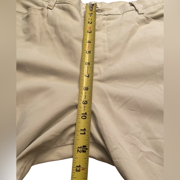 Lee Women’s At The Waist Straight Leg Twill Khaki Pants Size P14 - Picture 12 of 13